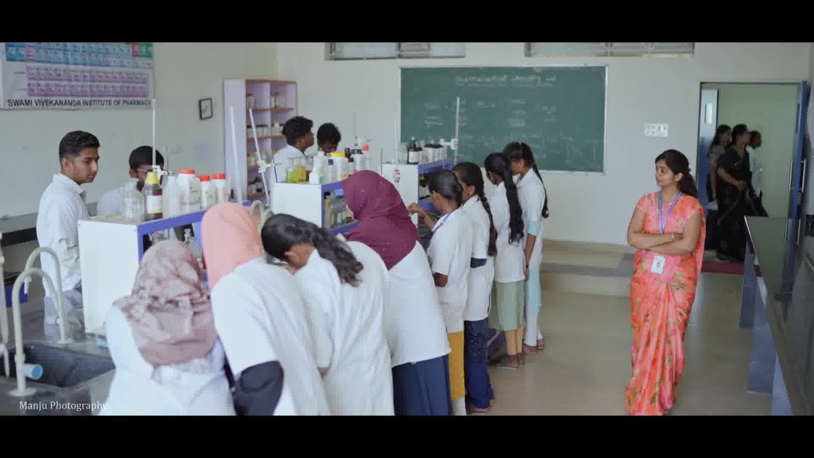 Pharmaceutical laboratory equipment used for practical training